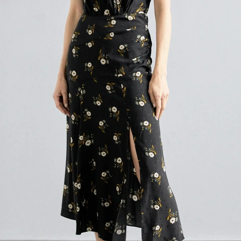 Veronica Beard Wixson Black Floral Dress Sz 8 - Picture 13 of 13